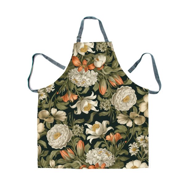 Apron - Botanical Green Bouquet