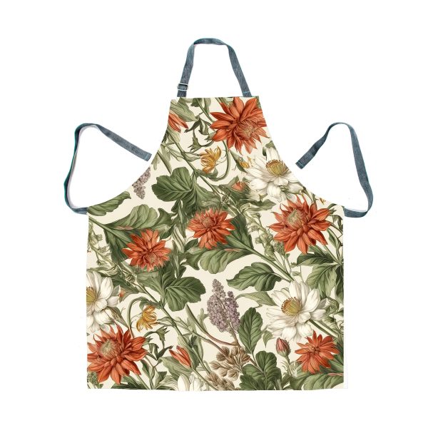 Apron - Botanical White Bouquet