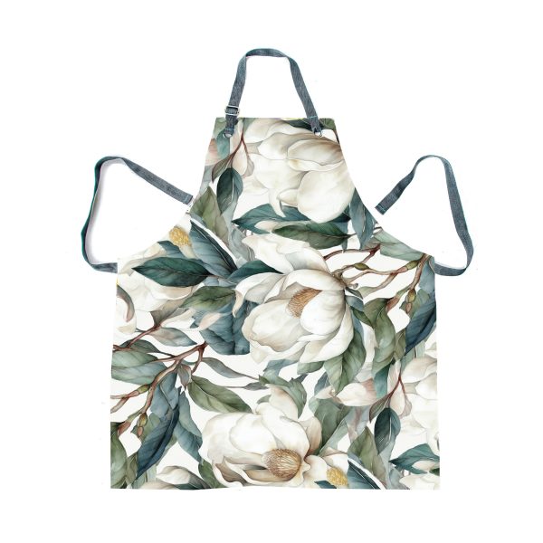 Apron - Botanical White Magnolia