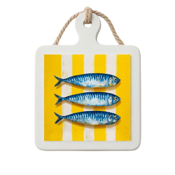 Spoon Rest / Coaster - Amalfi Yellow Sardines
