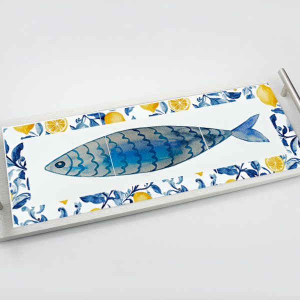 Platter Tray - Amalfi Blue Fish