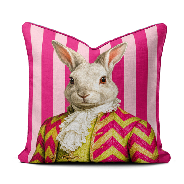 -----3Online scatter 6 Scatter Cushion - Haas Pink Stripe Chevron - Image 1