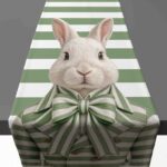 Runner – Haas Green Stripe Bow