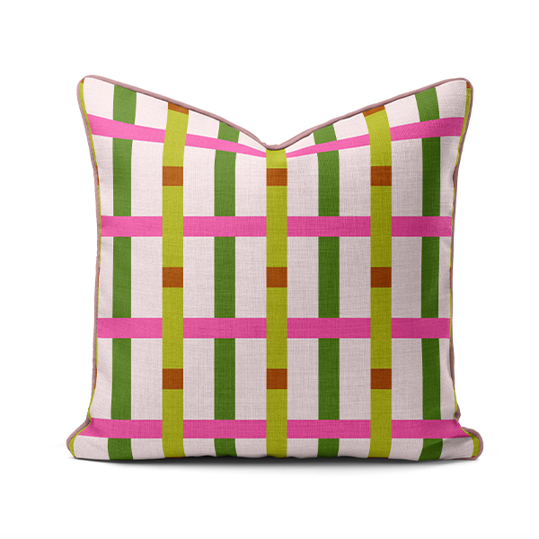 -----Online scatter 61 Scatter Cushion - Amalfi Stripes Chekered - Image 1