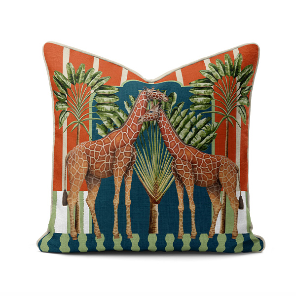 -----Online scatter 74 Scatter Cushion - Africa Giraffes - Image 1