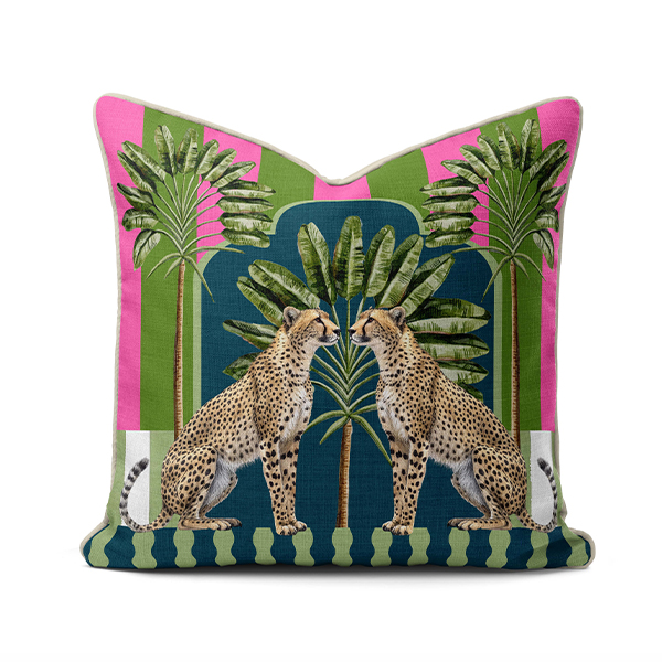 -----Online scatter 75 Scatter Cushion - Africa Twin Cheetahs - Image 1