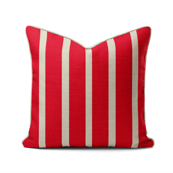 -----Online scatter 78 Scatter Cushion - Amalfi Red stripes - Image 1