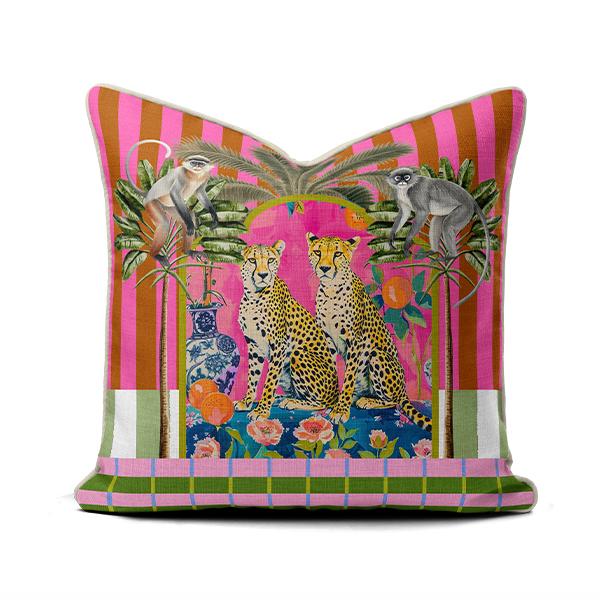 -----Online scatter 90 Scatter Cushion - Africa Pink Twins - Image 1