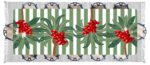 Tablecloth - Amalfi Green Red Stripe Palms & Berries - Image 3