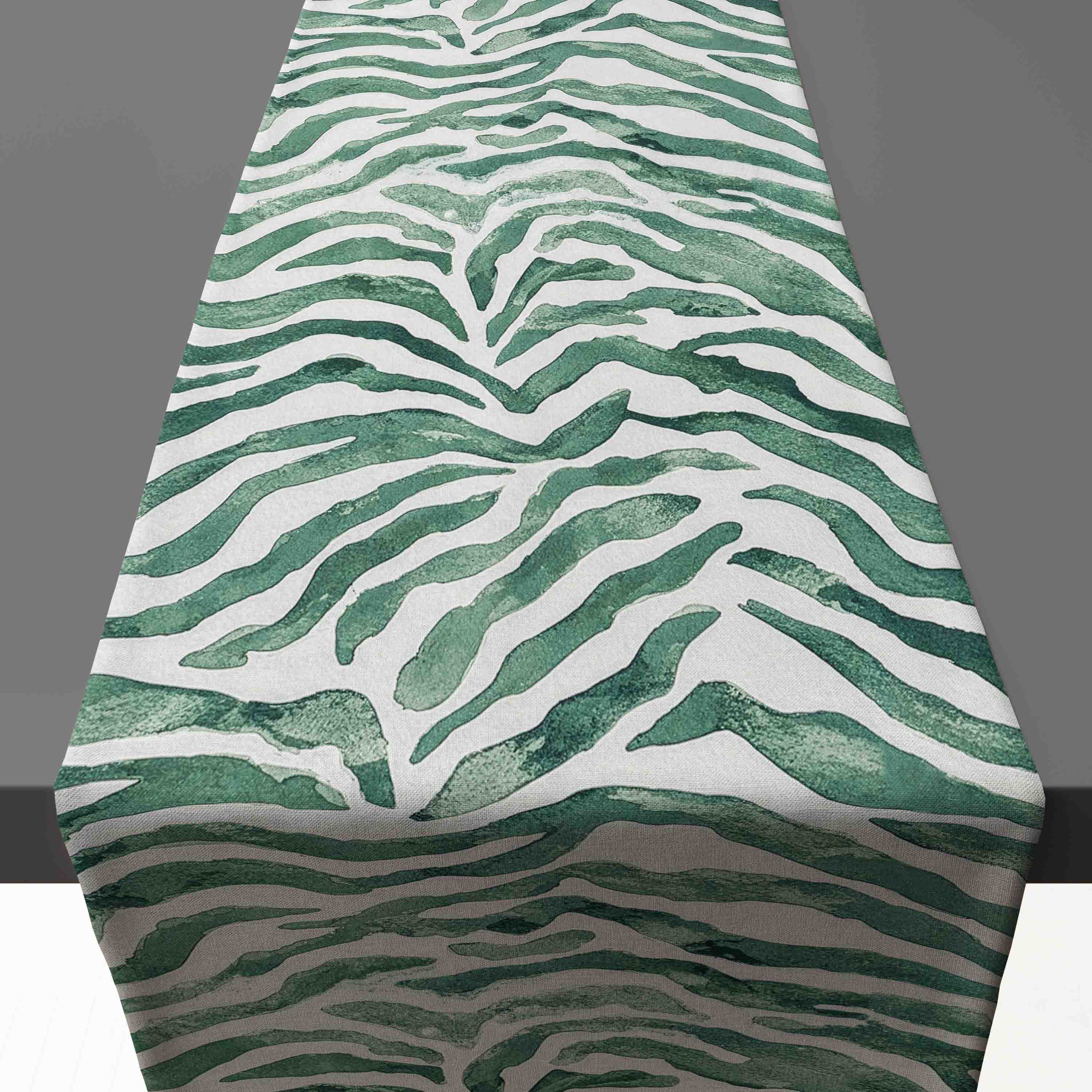 Zebra Skin Green Runner – Africa Zebra Green - Image 1