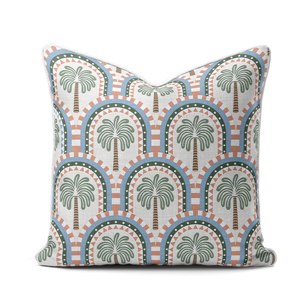 scatter palm coral Scatter Cushion - Amalfi Palm Tree Coral - Image 1